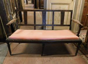 panc78 Louis XVI sofa in walnut, dimensions: cm 135 x h 88, d. 48